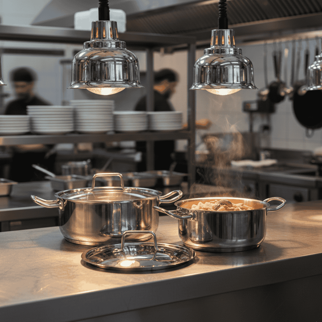 Cacerola Triple Fondo Con Asas De Acero Inoxidable Bar Kitchen