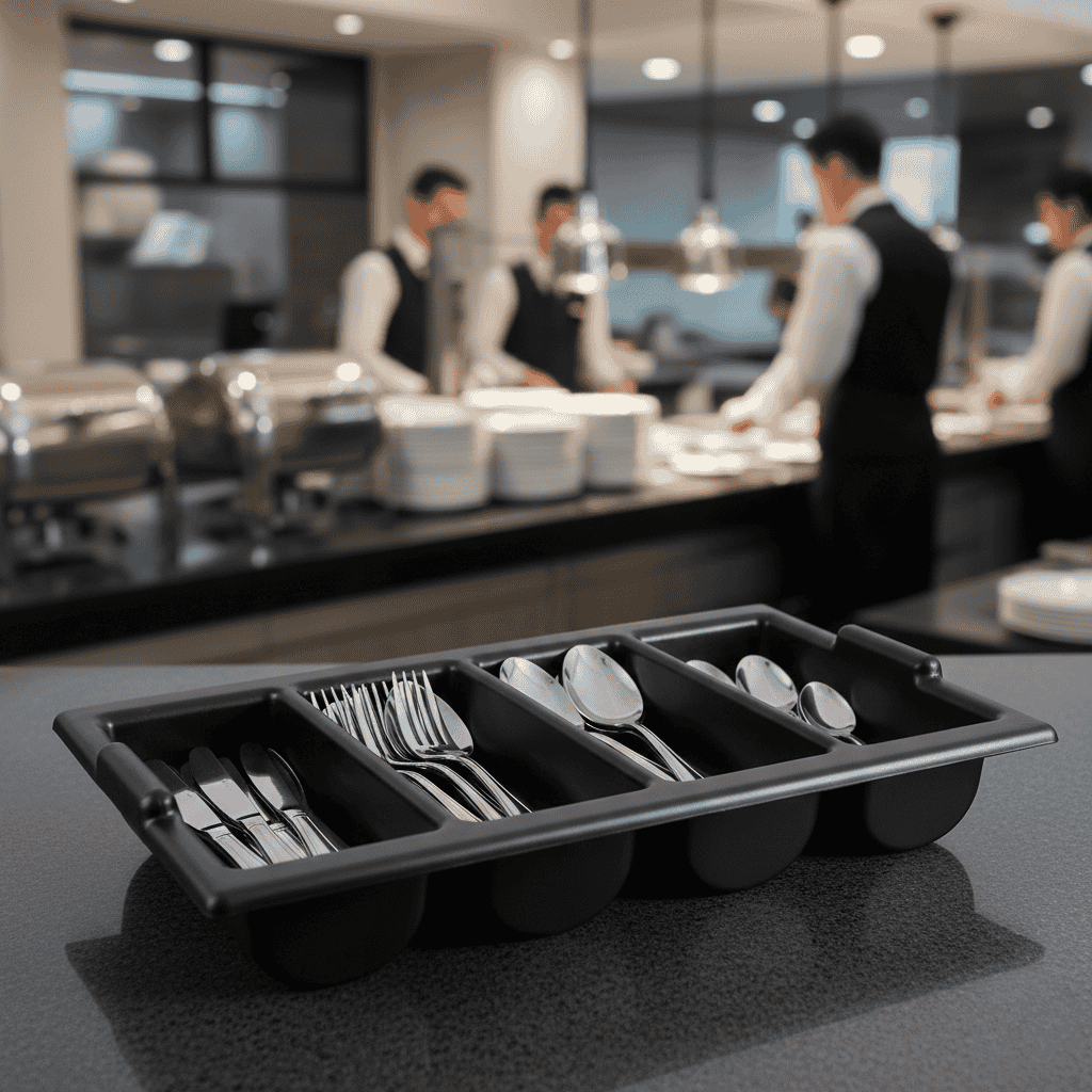 Contenedor Para Cubiertos De 4 Compartimientos Cac