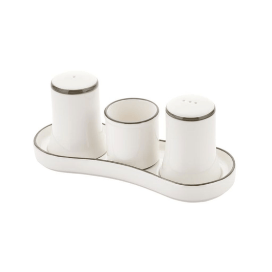 Set De Salero, Pimentero Y Pocillo Spazio By Bone