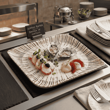 Plato Cuadrado Legna 27,5 Cm By Bone