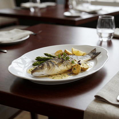 Plato Ovalado Con Orejas Simplicity 34 Cm Steelite