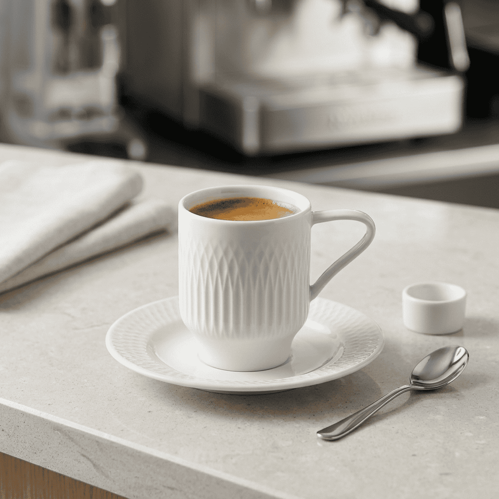 Taza De Cafe Con Plato Utopia 94 Ml Vista Alegre
