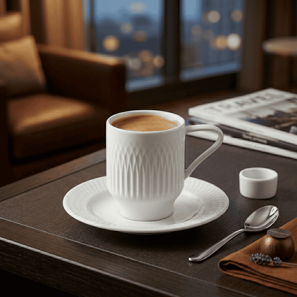Taza De Cafe Con Plato Utopia 94 Ml Vista Alegre