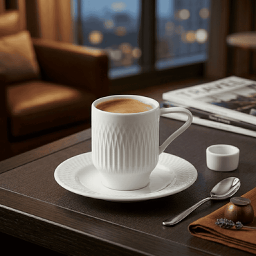 Taza De Cafe Con Plato Utopia 94 Ml Vista Alegre