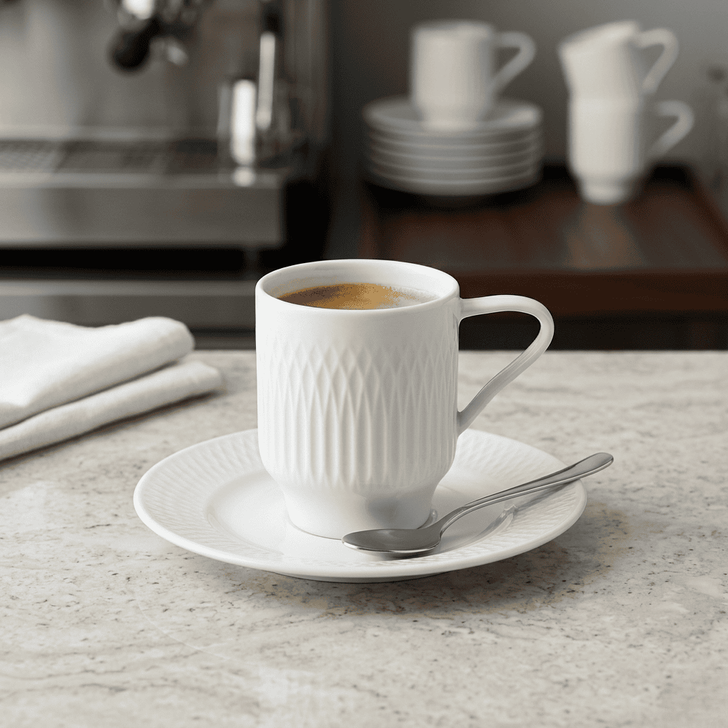 Taza De Cafe Con Plato Utopia 94 Ml Vista Alegre