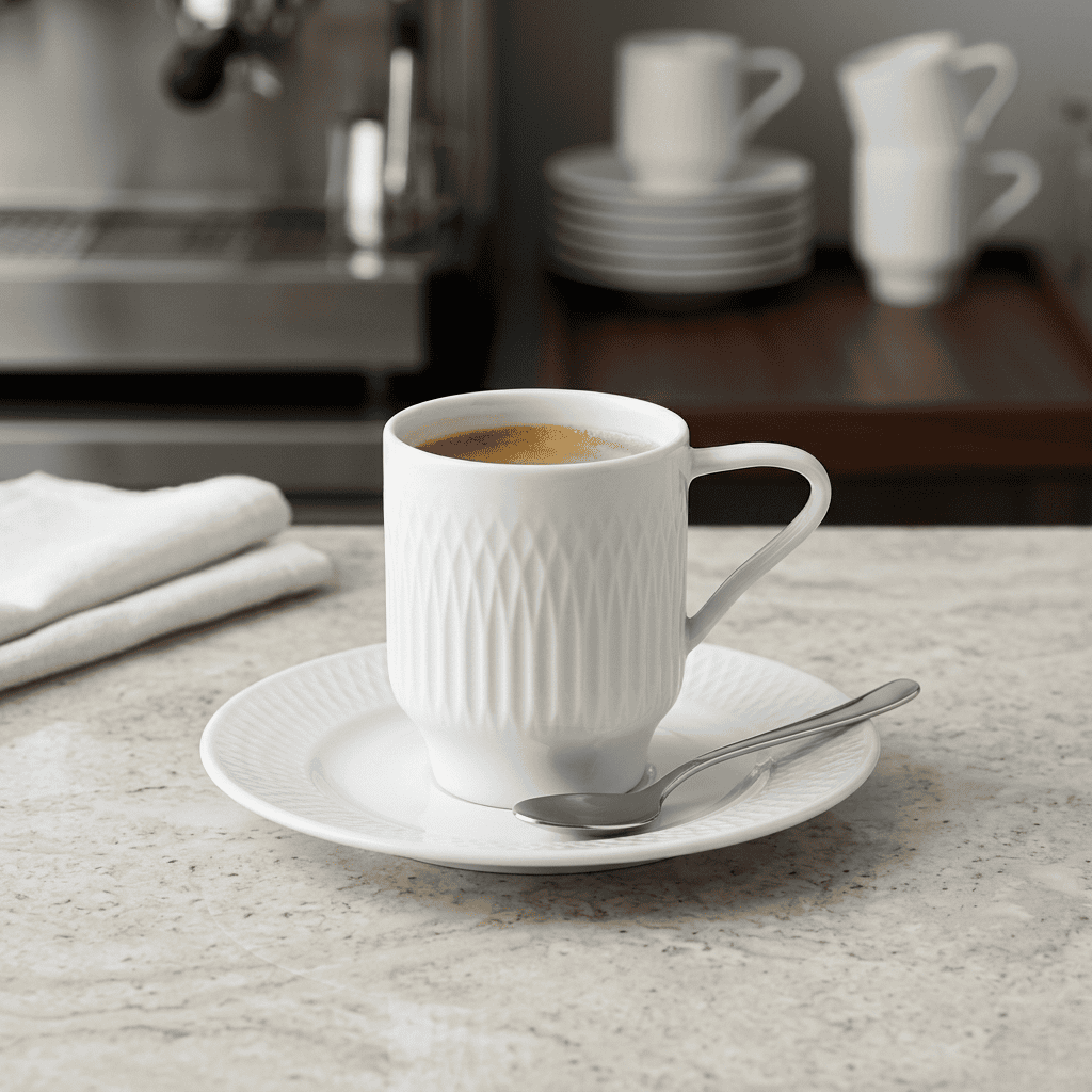 Taza De Cafe Con Plato Utopia 94 Ml Vista Alegre