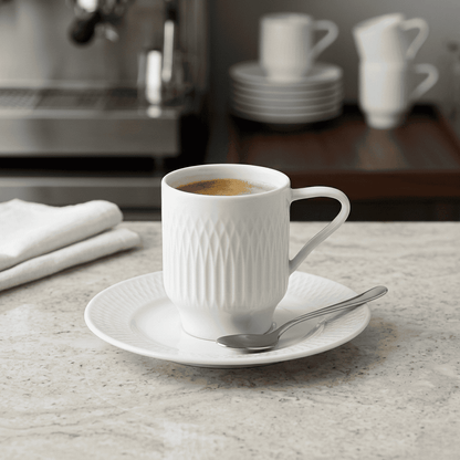 Taza De Cafe Con Plato Utopia 94 Ml Vista Alegre