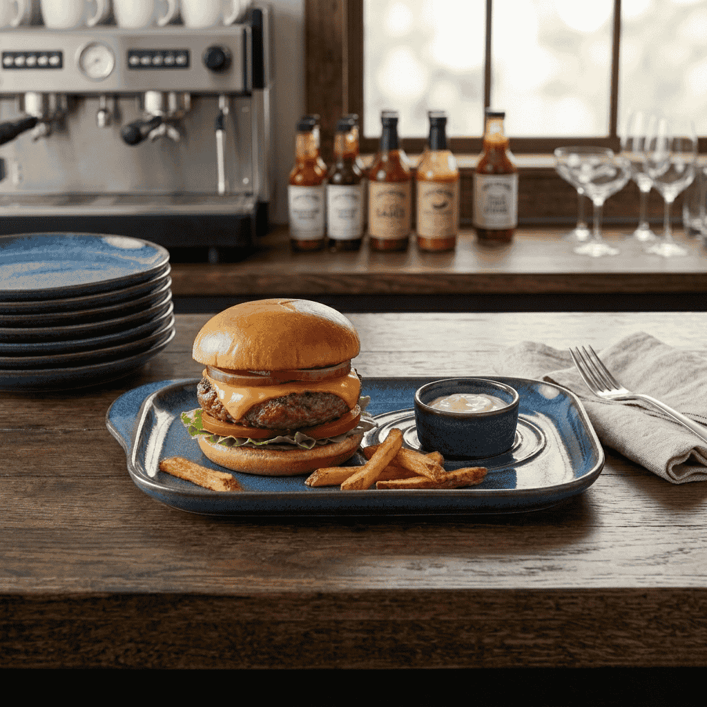 Plato De Hamburguesa Stoneware 31,5 X 22,5 Cm Vista Alegre