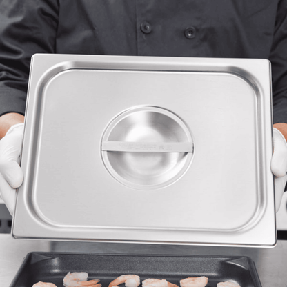 Tapa De Acero Stainless 2/4 Para Pan 31,4 X 26,5 Cm Vollrath