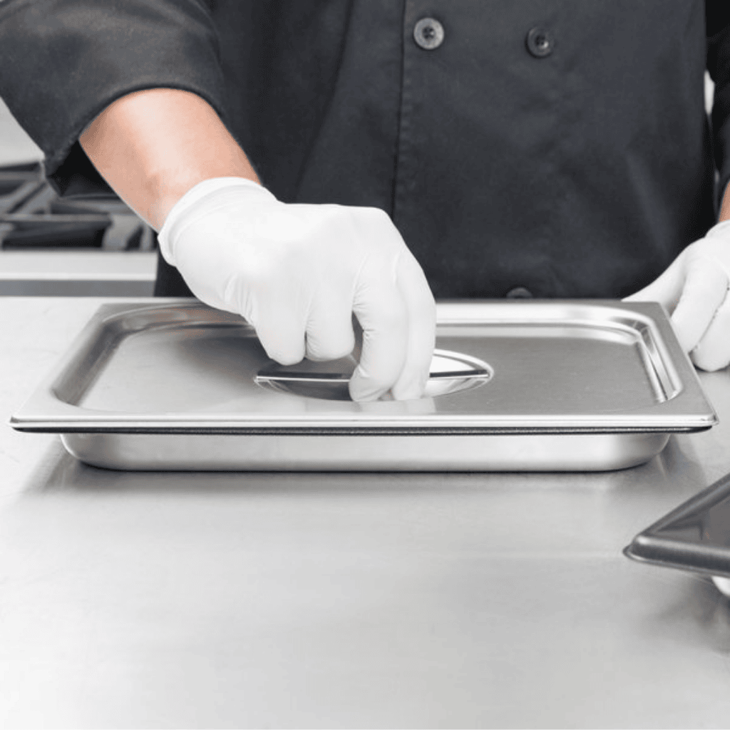 Tapa De Acero Stainless 2/4 Para Pan 31,4 X 26,5 Cm Vollrath