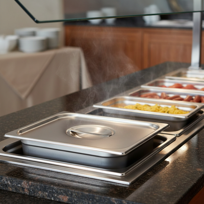 Tapa De Acero Stainless 2/4 Para Pan 31,4 X 26,5 Cm Vollrath