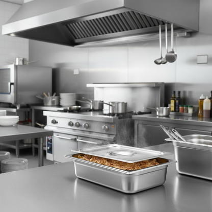 Tapa De Acero Stainless 2/4 Para Pan 31,4 X 26,5 Cm Vollrath