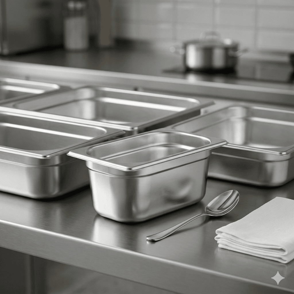 Fuente De Acero Inoxidable Stanless 1/9 Pan 17,6 X 10,8 Cm Vollrath