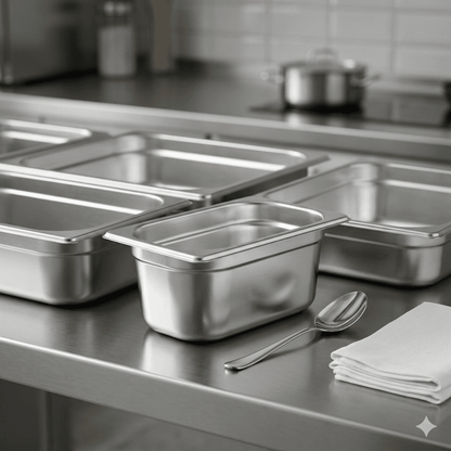 Fuente De Acero Inoxidable Stanless 1/9 Pan 17,6 X 10,8 Cm Vollrath