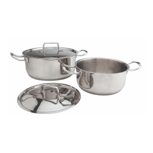 Cacerola Triple Fondo Con Asas De Acero Inoxidable Bar Kitchen