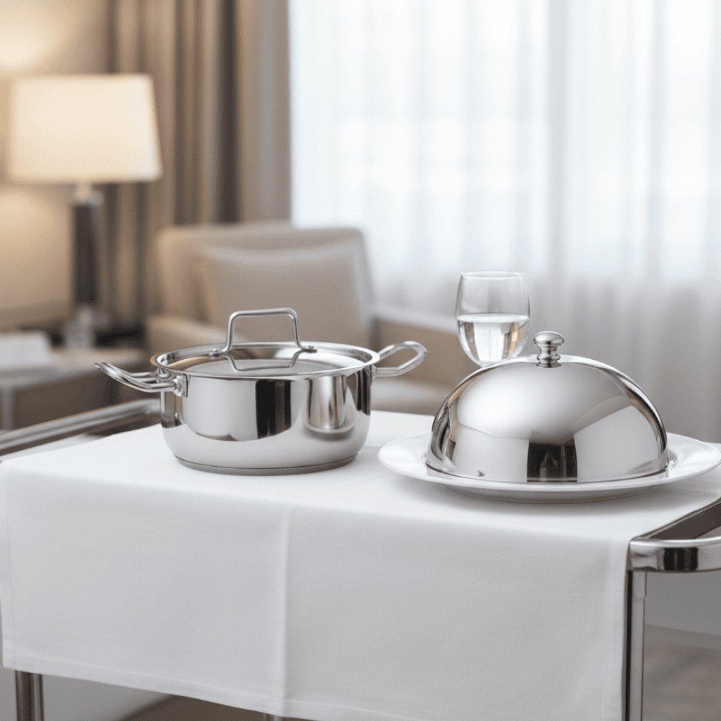 Cacerola Triple Fondo Con Asas De Acero Inoxidable Bar Kitchen