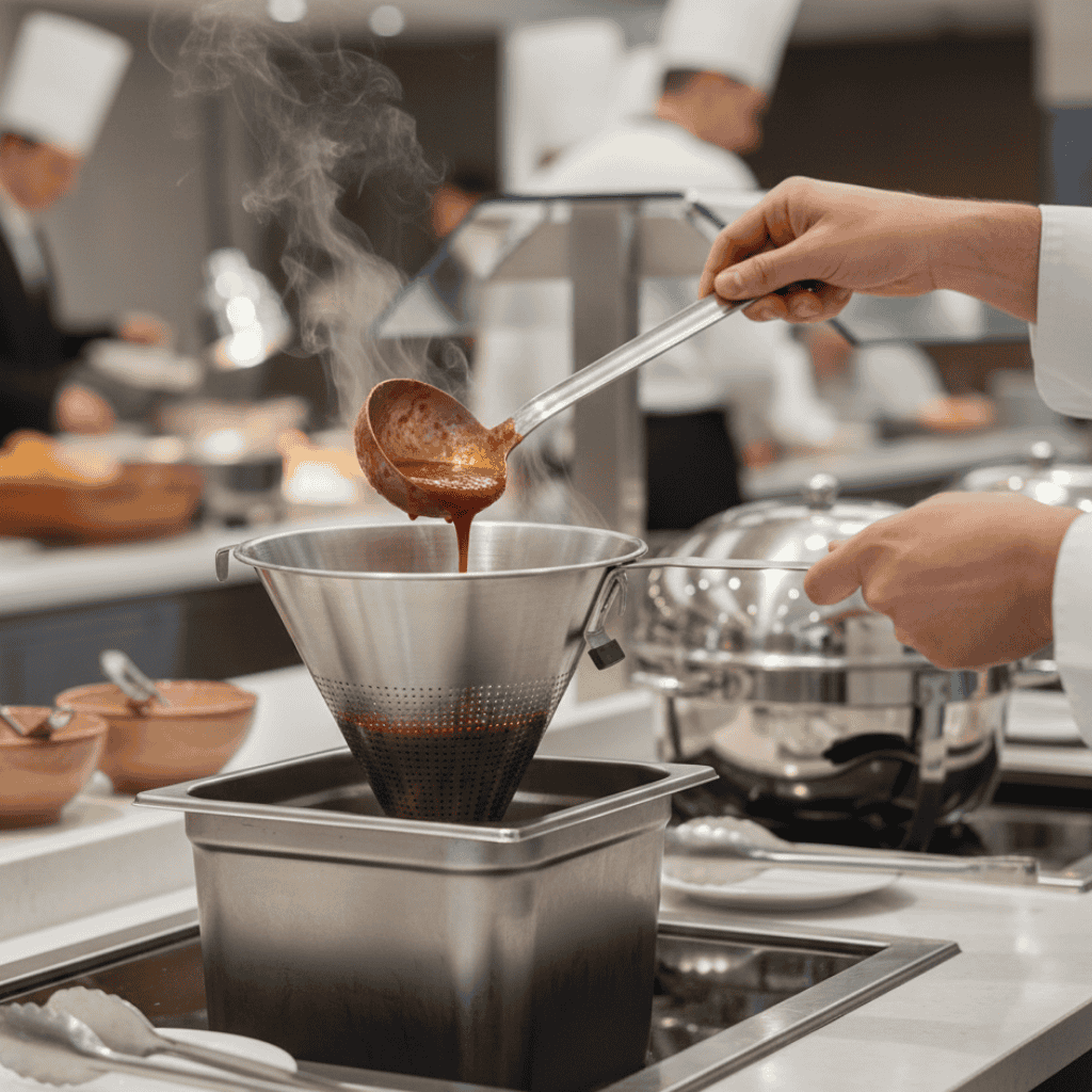 Colador Chino De Acero Inoxidable Bar Kitchen