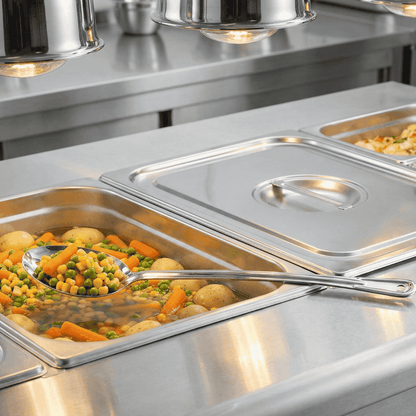 Cuchara De Servir Perforada De Acero Inoxidable 38 Cm Bar Kitchen