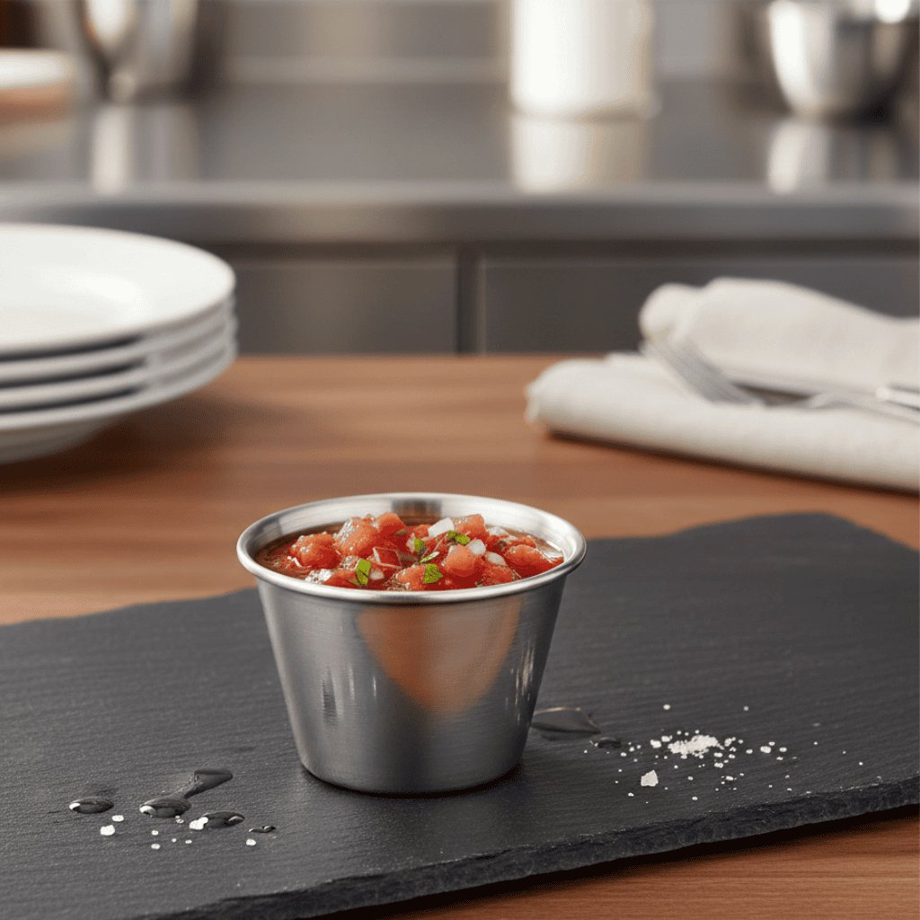 Salsero De Acero Inoxidable X 12 Unidades Bar Kitchen