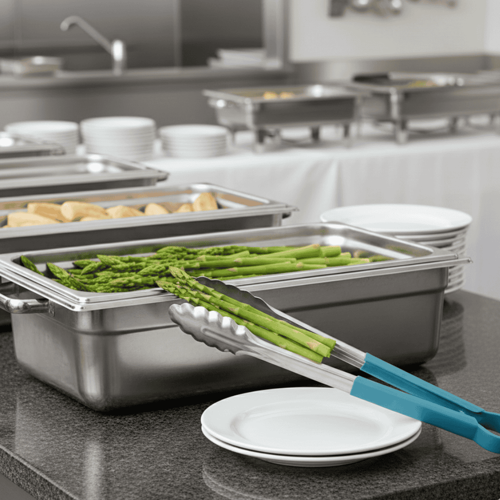 Pinza Mango Pvc De Acero Inoxidable 40 Cm Bar Kitchen