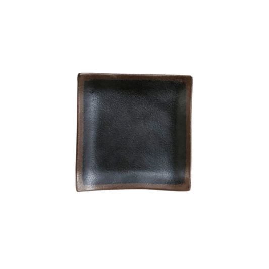 Plato Cuadrado Rustic 14 X 14 Cm Bar Melamine