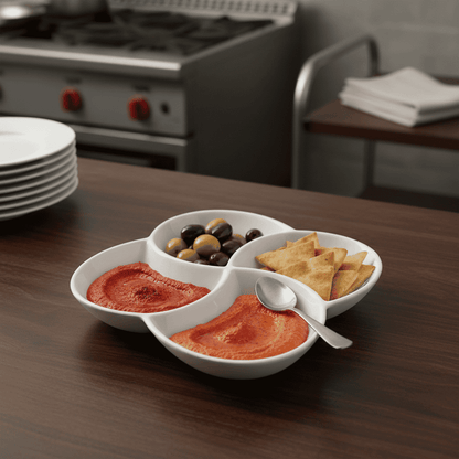 Bowl Cuadruple Circular 23 X 23 Cm Bar Porcelain