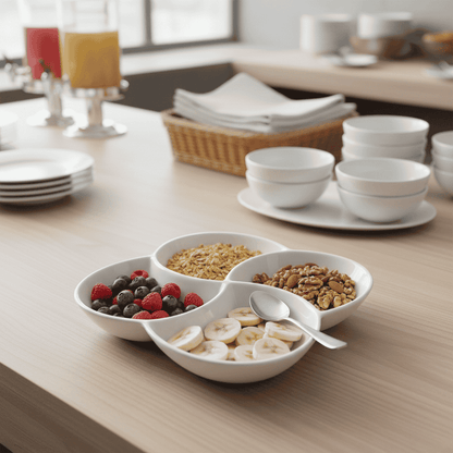 Bowl Cuadruple Circular 23 X 23 Cm Bar Porcelain