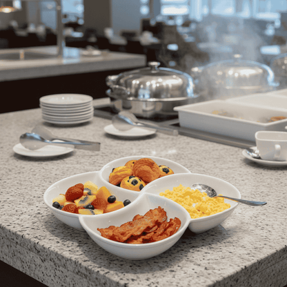 Bowl Cuadruple Circular 23 X 23 Cm Bar Porcelain