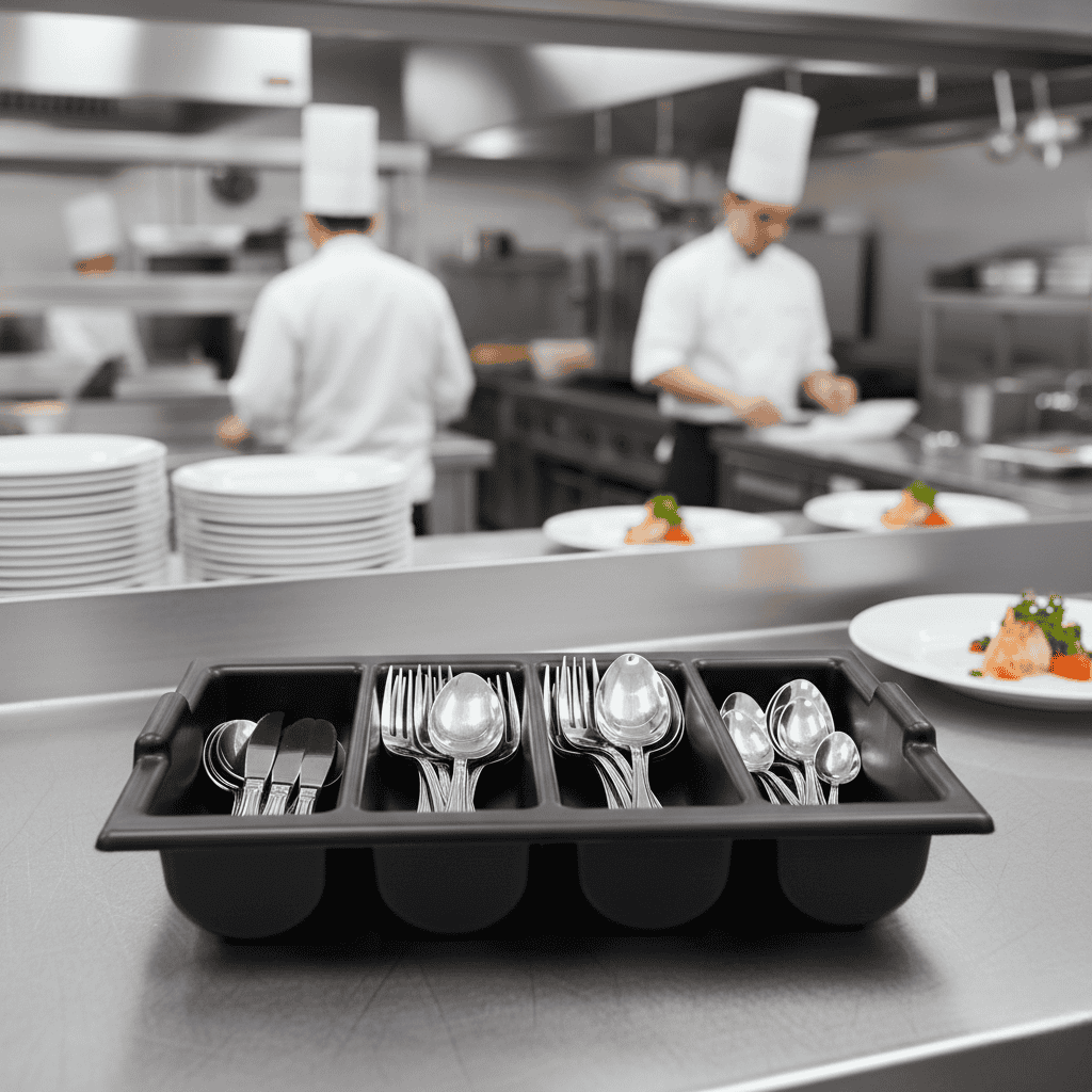 Contenedor Para Cubiertos De 4 Compartimientos Cac