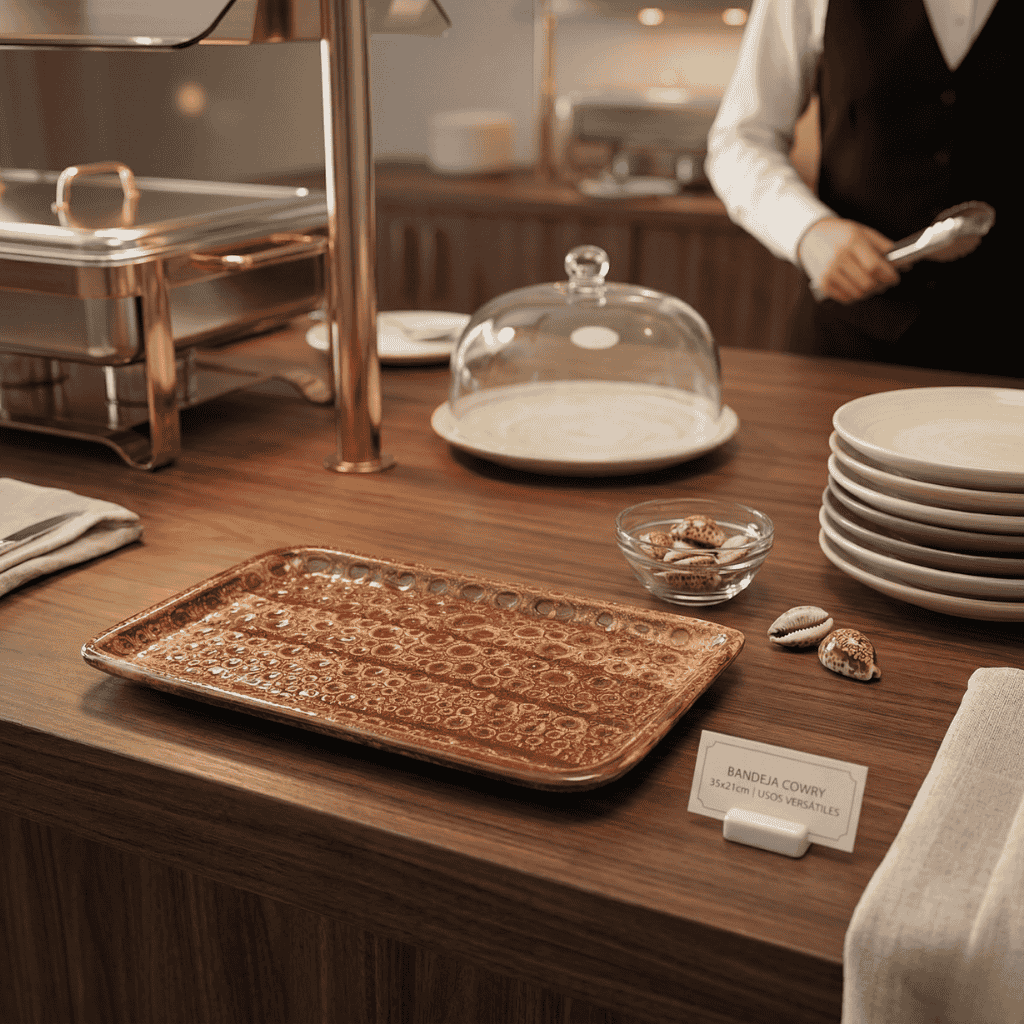 Bandeja Rectangular Cowry 35 X 21 Cm By Bone