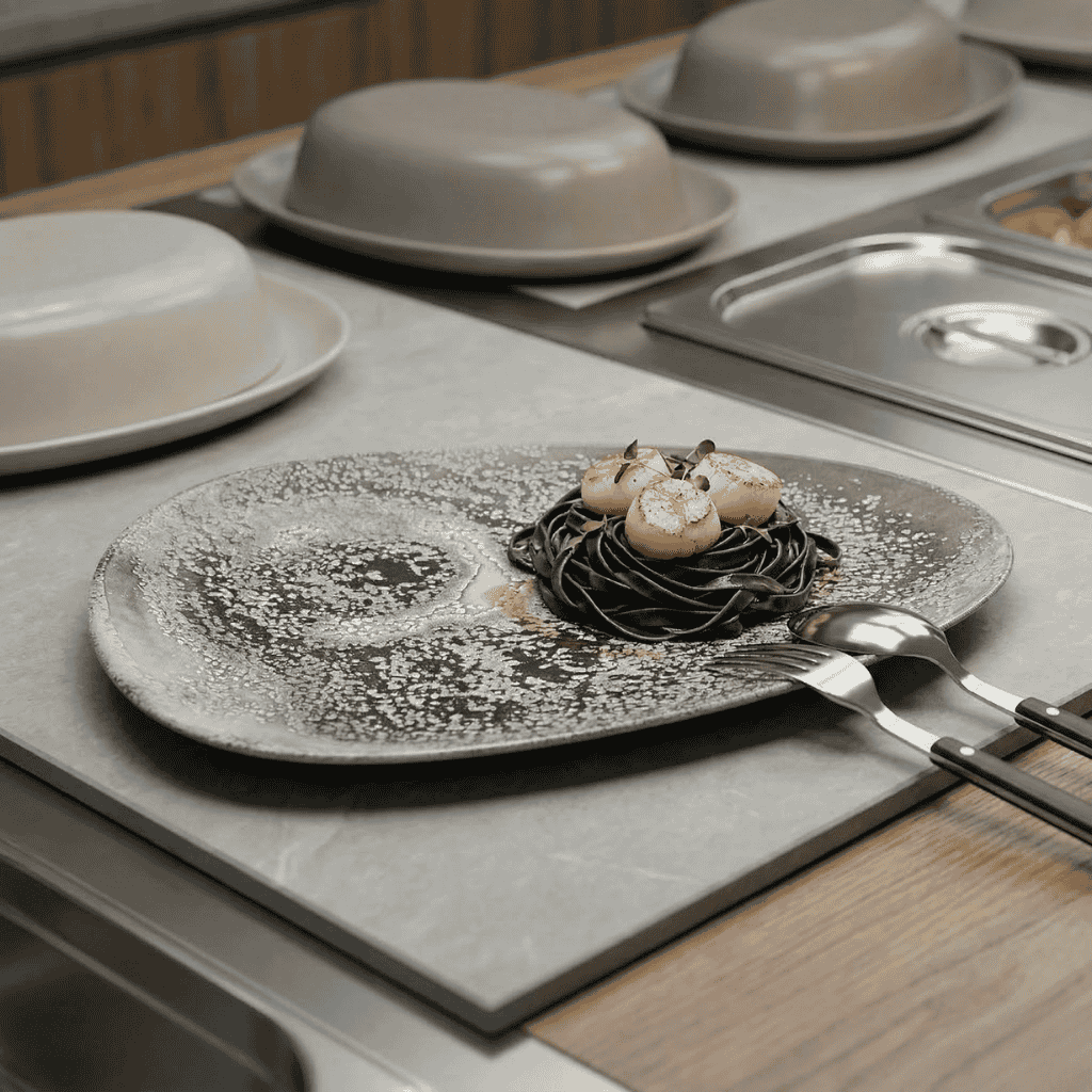 Plato Poliforma Island Onix 40 X 25 Cm By Bone