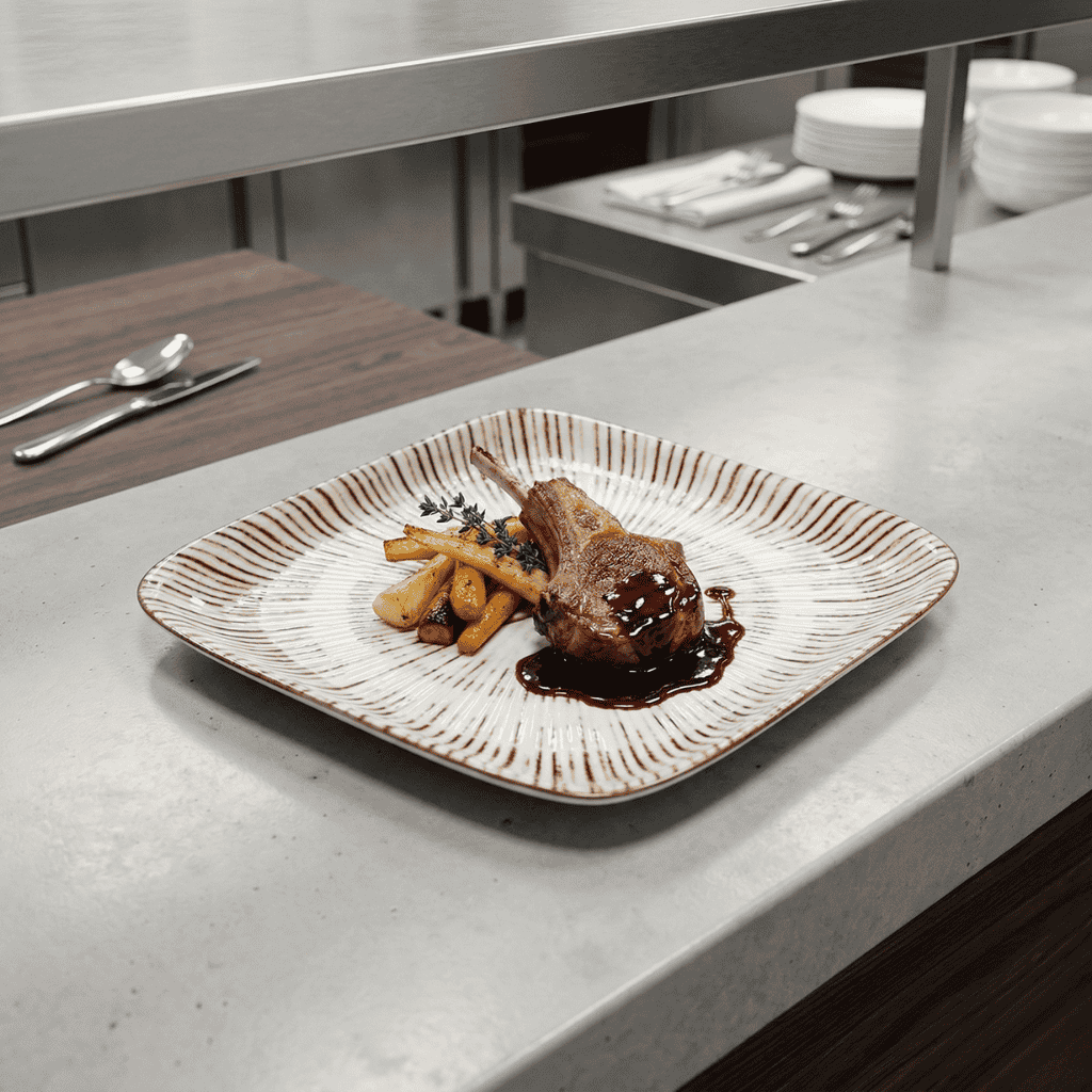 Plato Cuadrado Legna 27,5 Cm By Bone
