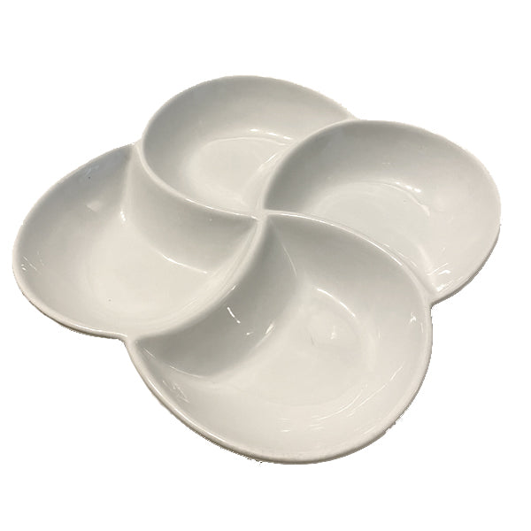 Bar Porcelain - Bowl Snack Cuádruple Circular 23 x 23 x 2,6 cm